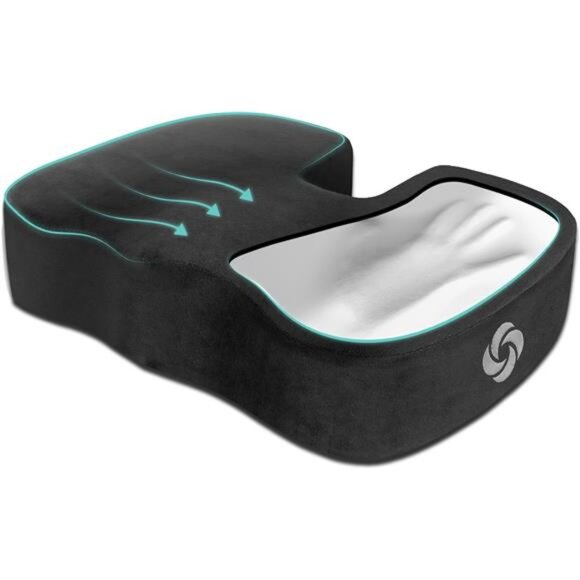 Memory foam seat cushion ergonomic tailbone support coccyx pillow office car cha - Picture 3 of 8